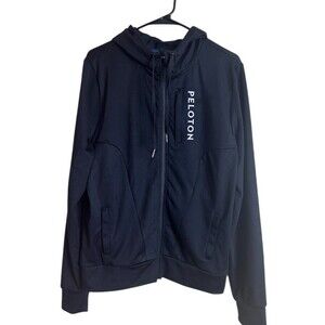 Peloton Hoodie Jacket Men’s S Black Full Zip Athletic Stretch Zip-Up